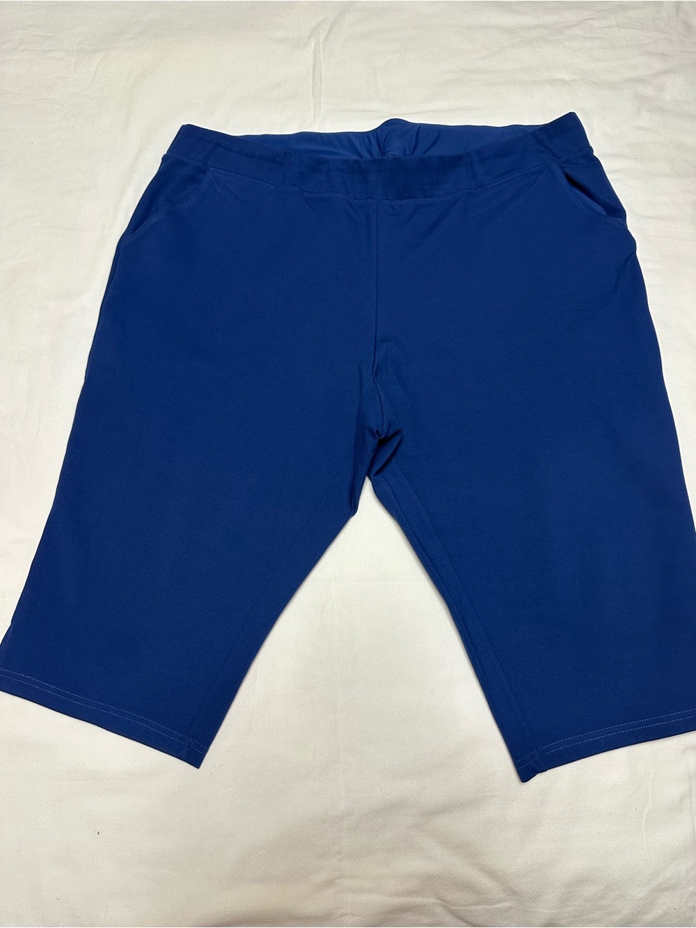 Belle by Kim Gravel Blue Stretch Capri Pants